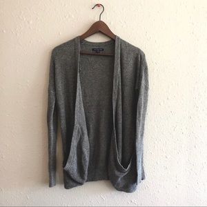 American eagle grey knit cardigan with pockets